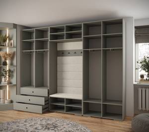 Garderobe Inova 2 Z14 Schwarz - Grau - Schwarz