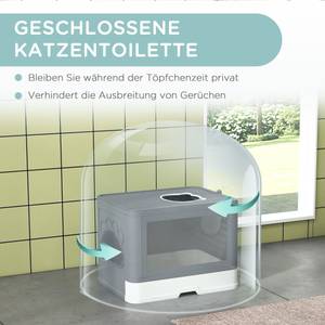 Katzenklo D31-085V00GY Grau - Kunststoff - 38 x 37 x 49 cm