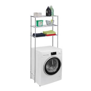 Etagère de machine à laver en métal Argenté - Métal - Matière plastique - 67 x 163 x 30 cm