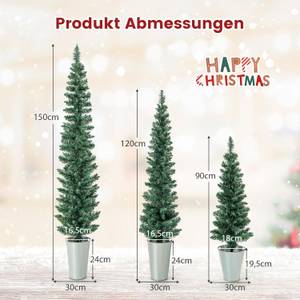 Weihnachtsbaum CM24618 (3er Set) Grün - Kunststoff - 30 x 150 x 30 cm