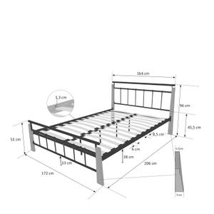 Metallbett mit Lattenrost 610 Breite: 172 cm