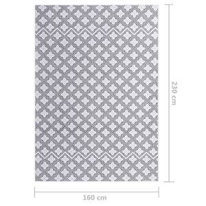 Tapis Beige - Noir - Textile - 160 x 1 x 230 cm