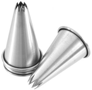 FMprofessional Sterntüllensatz Edelstahl Grau - Metall - 8 x 16 x 3 cm