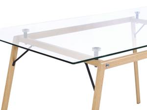 Table de salle à manger KAMINA Marron - Verre - 80 x 75 x 140 cm