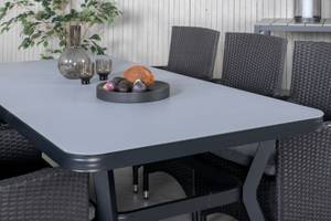 Gartenmöbel-Set Virya (7-teilig) Schwarz - Rattan - 100 x 74 x 200 cm