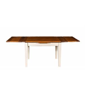 Table CHAMPETRE Marron - Blanc - Bois massif - Bois/Imitation - 80 x 80 x 140 cm