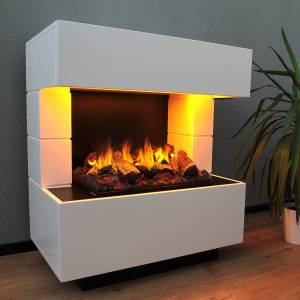 Glow Fire Kleist OMC500Holz Elektrokamin Weiß - Holzwerkstoff - Metall - 80 x 90 x 50 cm