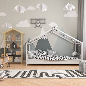 Lit cabane Design blanc avec matelas Blanc