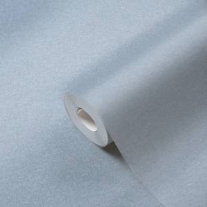 Vliestapete Strukturtapete Uni Blau - Kunststoff - Textil - 53 x 1005 x 1 cm