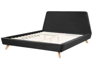 Doppelbett VIENNE Schwarz - Eiche Hell - Breite: 200 cm