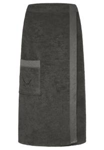 Damen Sarong mit Tasche Grau - Naturfaser - 145 x 145 x 80 cm