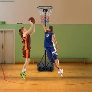 Basketballständer EB59092DE Schwarz - Metall - 55 x 305 x 76 cm