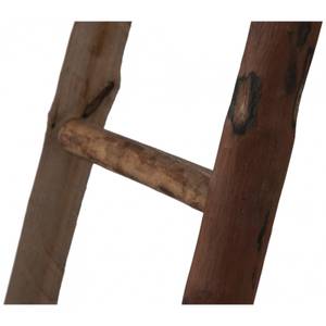 Handtuchleiter mit Antik-Effekt Braun - Massivholz - 8 x 150 x 40 cm