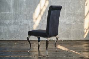 Chaise de salle à manger LEIA Velvet Noir