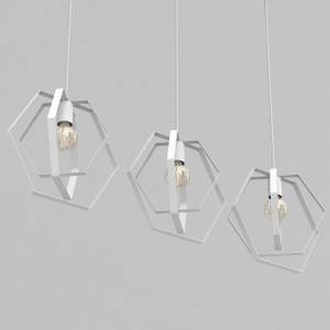 Lustre suspension HELIN Blanc - Métal - 35 x 120 x 110 cm