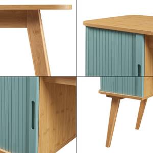 Bureau Tysvær Beige - Bleu - Bambou - 105 x 75 x 48 cm