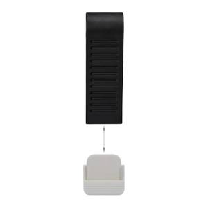 Cale-porte en lot de 4 Noir - Blanc - Matière plastique - 5 x 3 x 14 cm