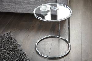 Beistelltisch ART DECO Silber - Glas - Metall - 45 x 55 x 45 cm