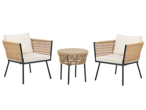 Bistro Set GARGANO 3-tlg Beige - Creme - Petrol