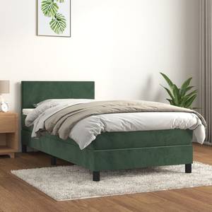 Lit à sommier tapissier 3017290-1 Vert foncé - 90 x 203 cm