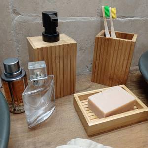 Porte savon en bambou Marron - Bambou - 8 x 3 x 13 cm