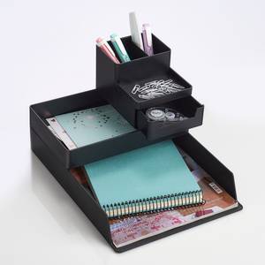 Universal-Organizer, Kunststoff Schwarz - Kunststoff - 16 x 4 x 24 cm