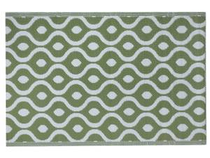 Tapis d'extérieur PUNE Vert - Blanc - Textile - 180 x 120 x 120 cm