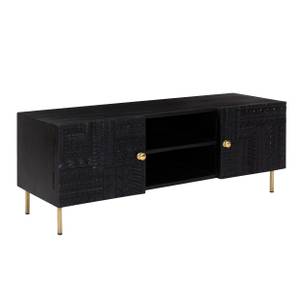 Meuble TV Chimane Noir - Bois massif - 120 x 45 x 120 cm