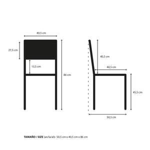 Lot de 2 chaises industriel-vintage Blanc - Bois massif - Bois/Imitation - 50 x 86 x 41 cm