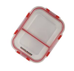 Fackelmann Frischhaltebox mit Teiler Glas - 8 x 22 x 17 cm