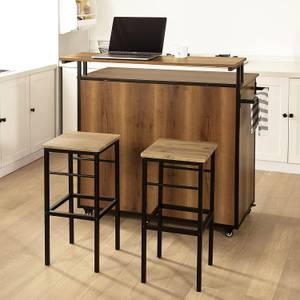 Kücheninsel KNL02-PF Braun - Holzwerkstoff - 106 x 14 x 58 cm