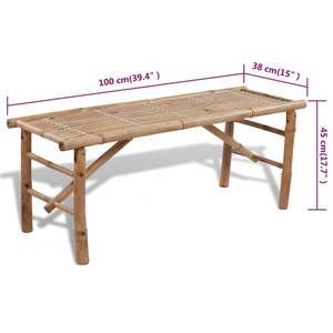 Picknicktisch Braun - Massivholz - 50 x 70 x 100 cm