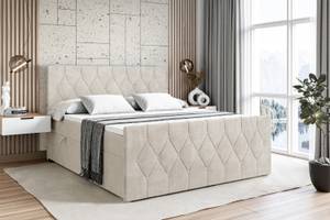 Boxspringbett VELANTO Ecru - Breite: 200 cm - H4