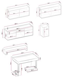 Kinderzimmer-Set TEEN FLEX Braun - Holzwerkstoff - 260 x 121 x 61 cm