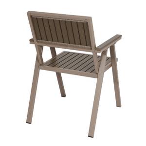 4er-Set Gartenstuhl+Gartentisch J95 Beige - Grau