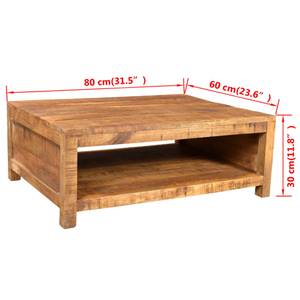 Couchtisch 241131 Braun - Massivholz - Holzart/Dekor - 60 x 30 x 80 cm