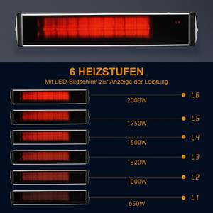 Heizstrahler 842-281V90BK Braun - Metall - 14 x 12 x 79 cm