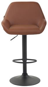 Tabouret de bar Braga Lot de 2 Marron châtaignier - Noir