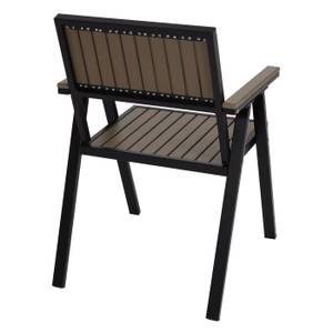 Chaise de jardin J95 (Lot de 2) Noir - Gris