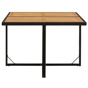 Table de jardin Noir - Polyrotin - Bois/Imitation - 109 x 74 x 109 cm