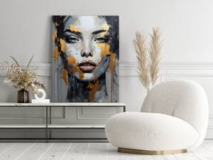 Image Sur Toile Visage De Femme Peinture 60 x 90 x 90 cm