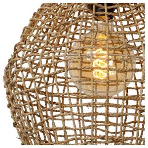 Pendelleuchte Alban Braun - Metall - Kunststoff - Rattan - 18 x 175 x 18 cm