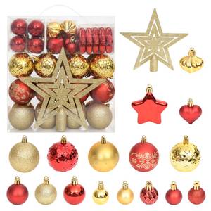 Weihnachtskugel-Set (70-teilig) 3028561 Gold - Rot