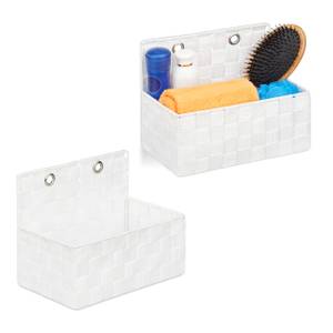 Lot de 2 corbeilles de rangement Blanc