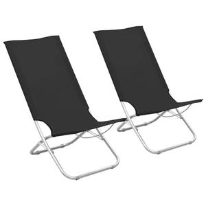 Chaise de plage (lot de 2) 3005001 Noir