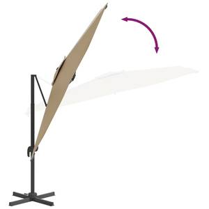 Parasol cantilever led 319930 Gris - Métal - Textile - 300 x 268 x 400 cm