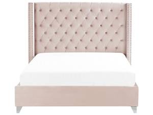 Doppelbett LUBBON Pink - Silber - 209 x 142 x 215 cm