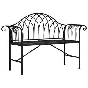 Gartenbank 318828 Schwarz - Metall - 128 x 88 x 44 cm