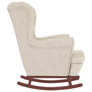 Chaise à bascule avec tabouret 3015093-2 Crème