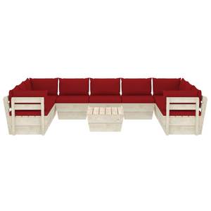 Garten-Lounge-Set (10-teilig) 3016490-23 Rot - Rotbraun